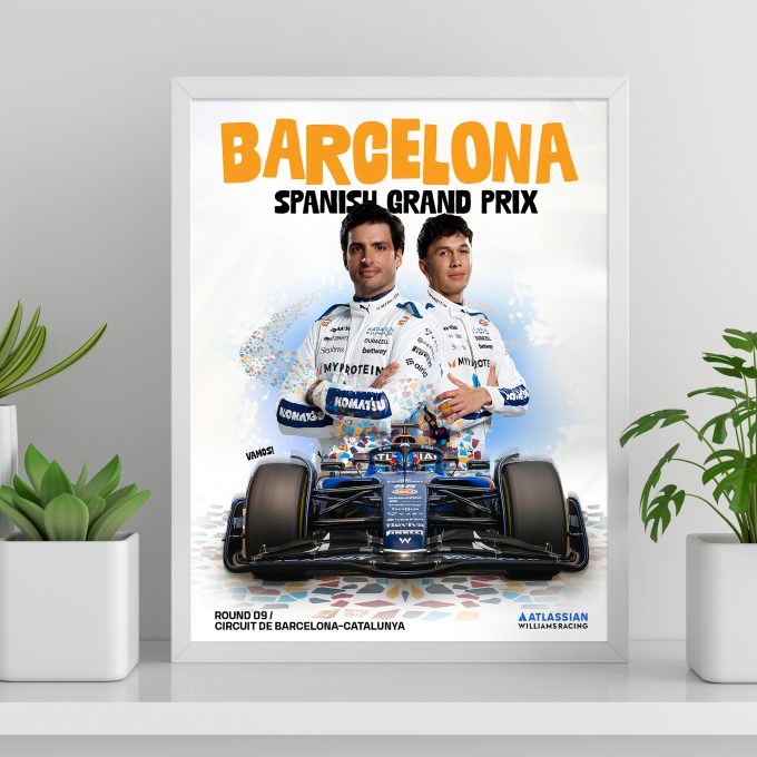 Spain 2025 Williams F1 Poster