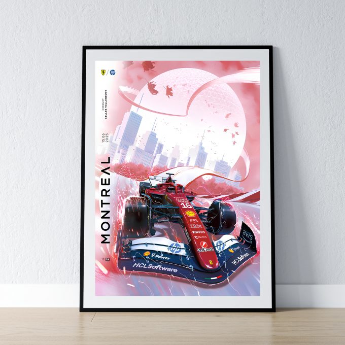 Canada 2025 Ferrari F1 Poster