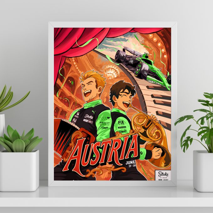 Austria 2025 Kick Sauber F1 Poster