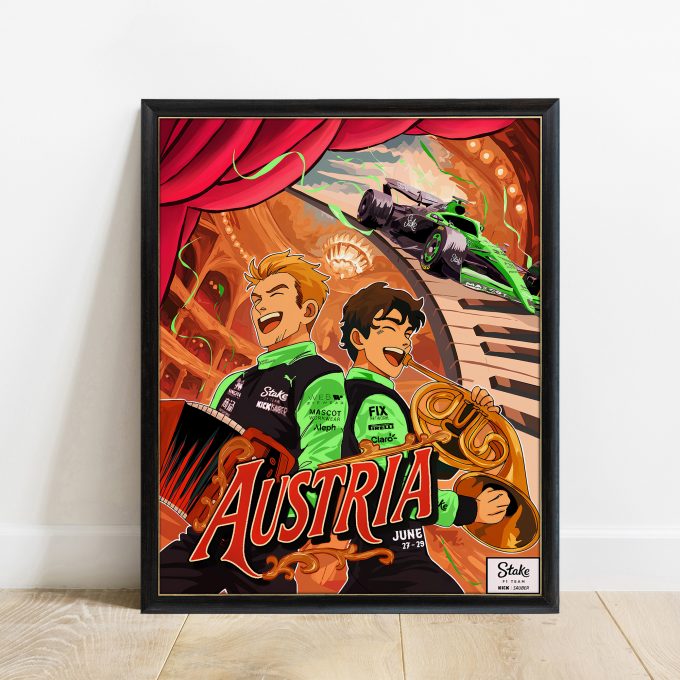 Austria 2025 Kick Sauber F1 Poster