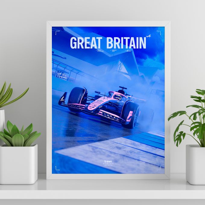 Great Britain 2025 Alpine F1 Poster