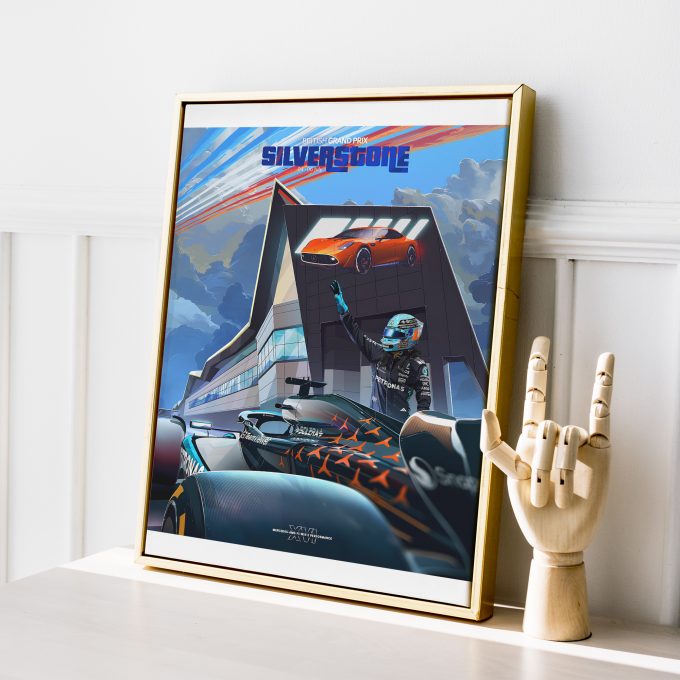Great Britain 2025 Mercedes F1 Poster