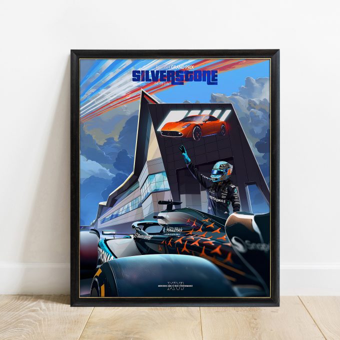Great Britain 2025 Mercedes F1 Poster
