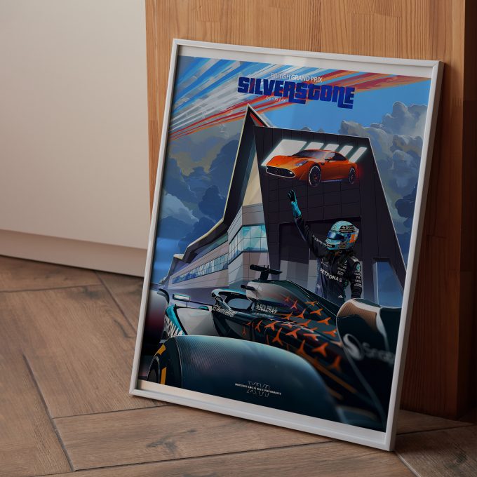 Great Britain 2025 Mercedes F1 Poster