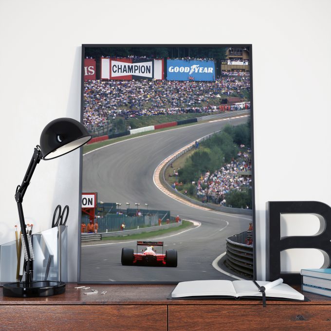 Senna at Spa 1991 McLaren F1 Poster