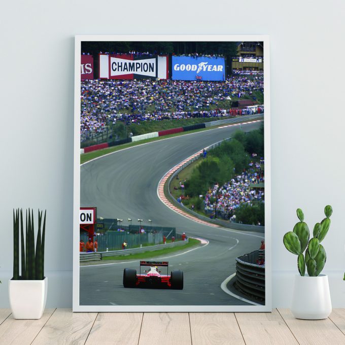 Senna at Spa 1991 McLaren F1 Poster
