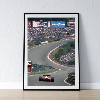 Senna at Spa 1991 McLaren F1 Poster