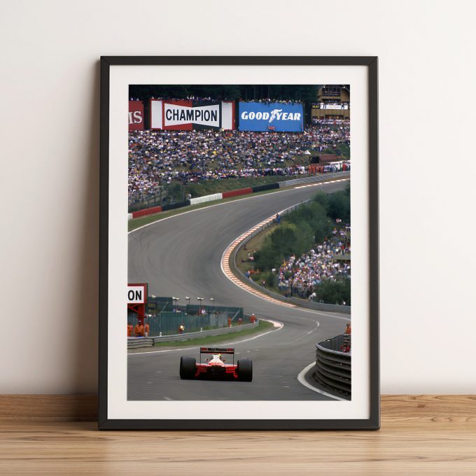 Senna at Spa 1991 McLaren F1 Poster
